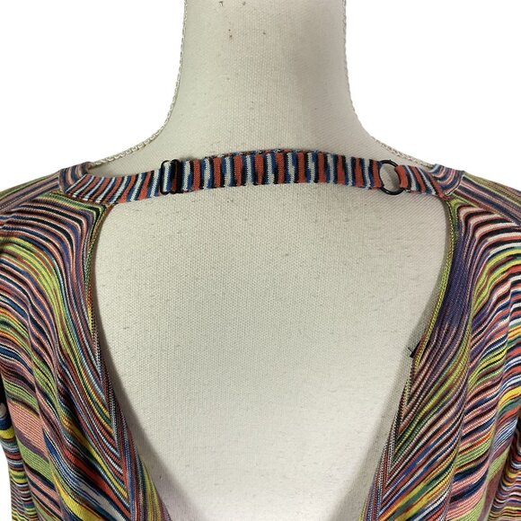 BCBGMaxazria “Ellin” Stripe Open Back Sweater, Small, Silk & Cotton - Picture 7 of 15